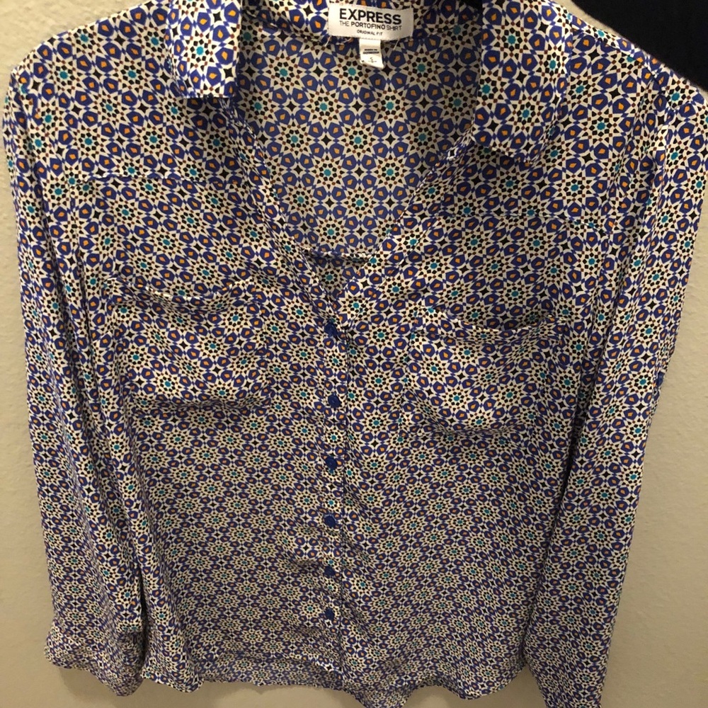 Cute Express geometric button down - Picture 3 of 3